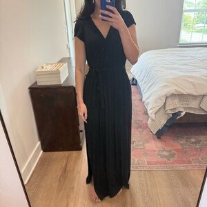 ASOS Black Maxi Dress with V-Neck
